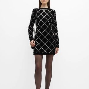 Ramy Brook Halo dress NWT velvet black and embellished jewel dress